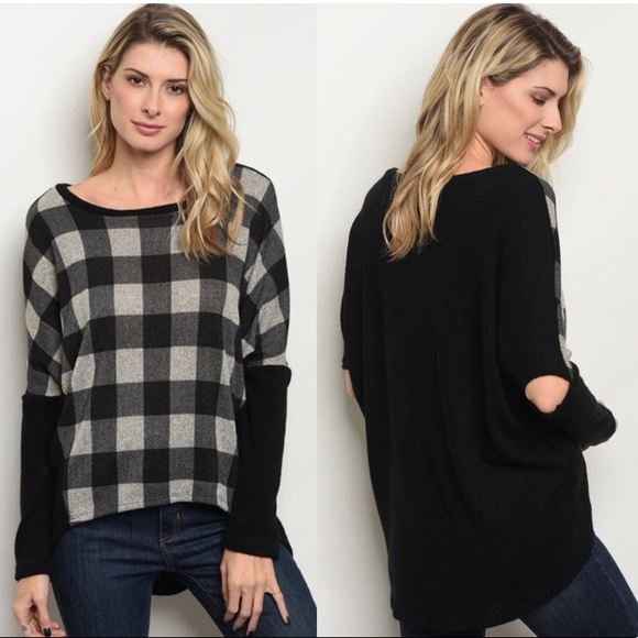 Plaid long sleeve sweater - Picture 3 of 7